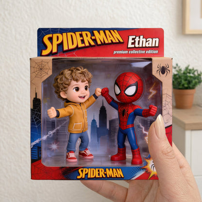 Spider Hero Kids - Any Photo - Personalized Spider Acrylic Display Box