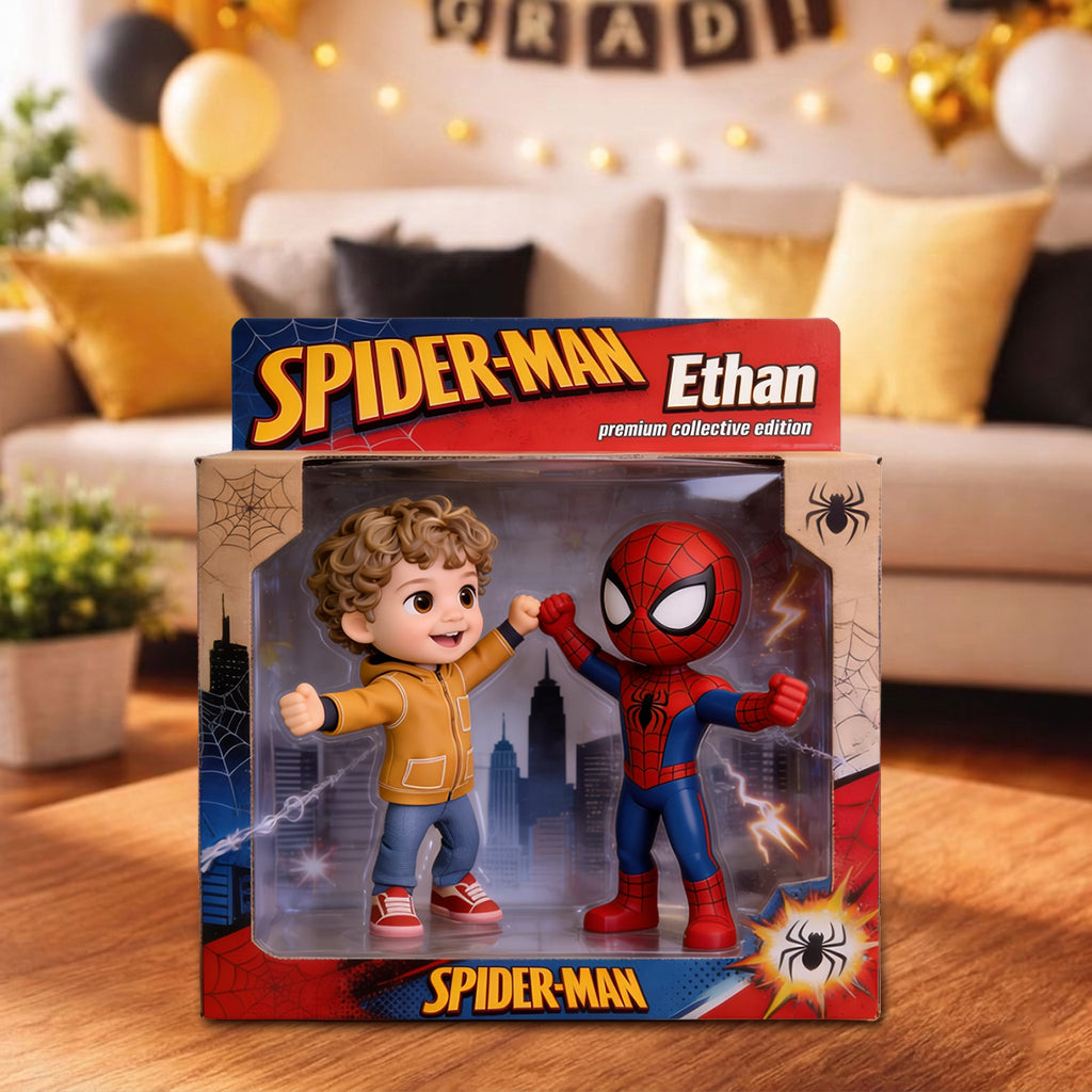 Spider Hero Kids - Any Photo - Personalized Spider Acrylic Display Box