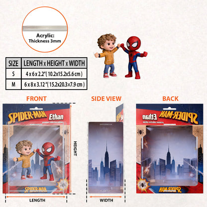 Spider Hero Kids - Any Photo - Personalized Spider Acrylic Display Box
