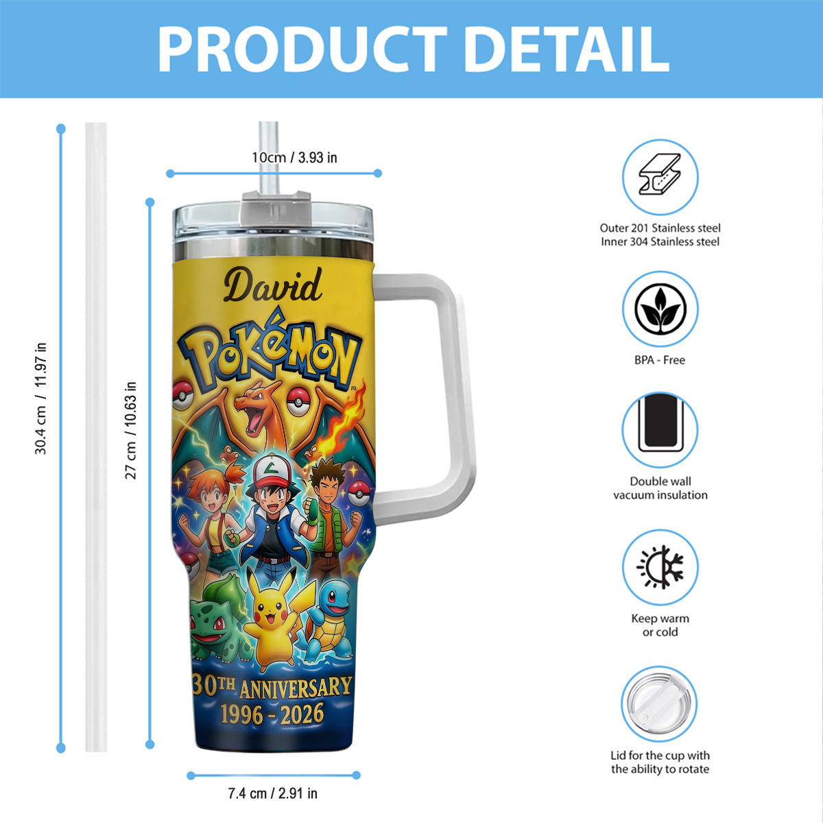 Best Memories - Personalized Monster Trainer Tumbler With Handle