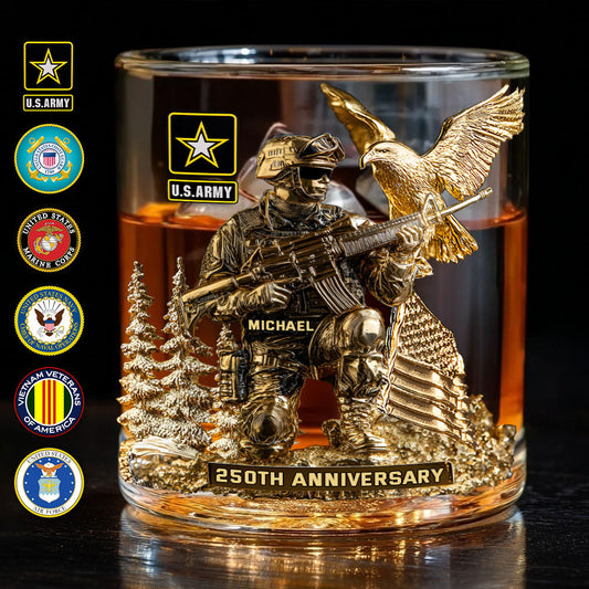 I'm A Soldier - Personalized Veteran Whiskey Glass