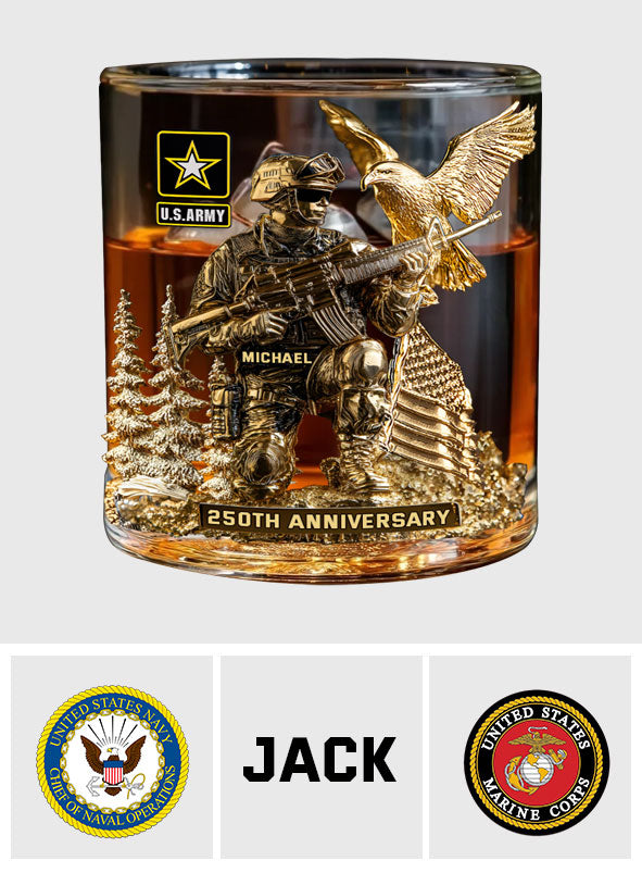 I'm A Soldier - Personalized Veteran Whiskey Glass