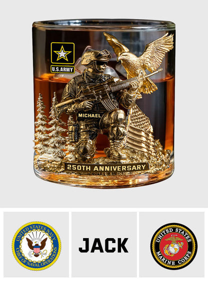I'm A Soldier - Personalized Veteran Whiskey Glass