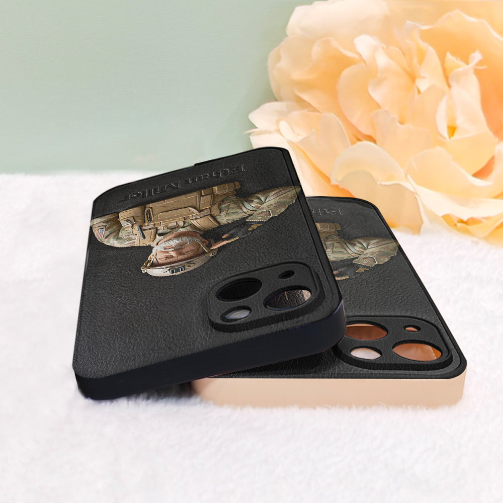 Custom Any Photo - Personalized Veteran Leather Phone Case