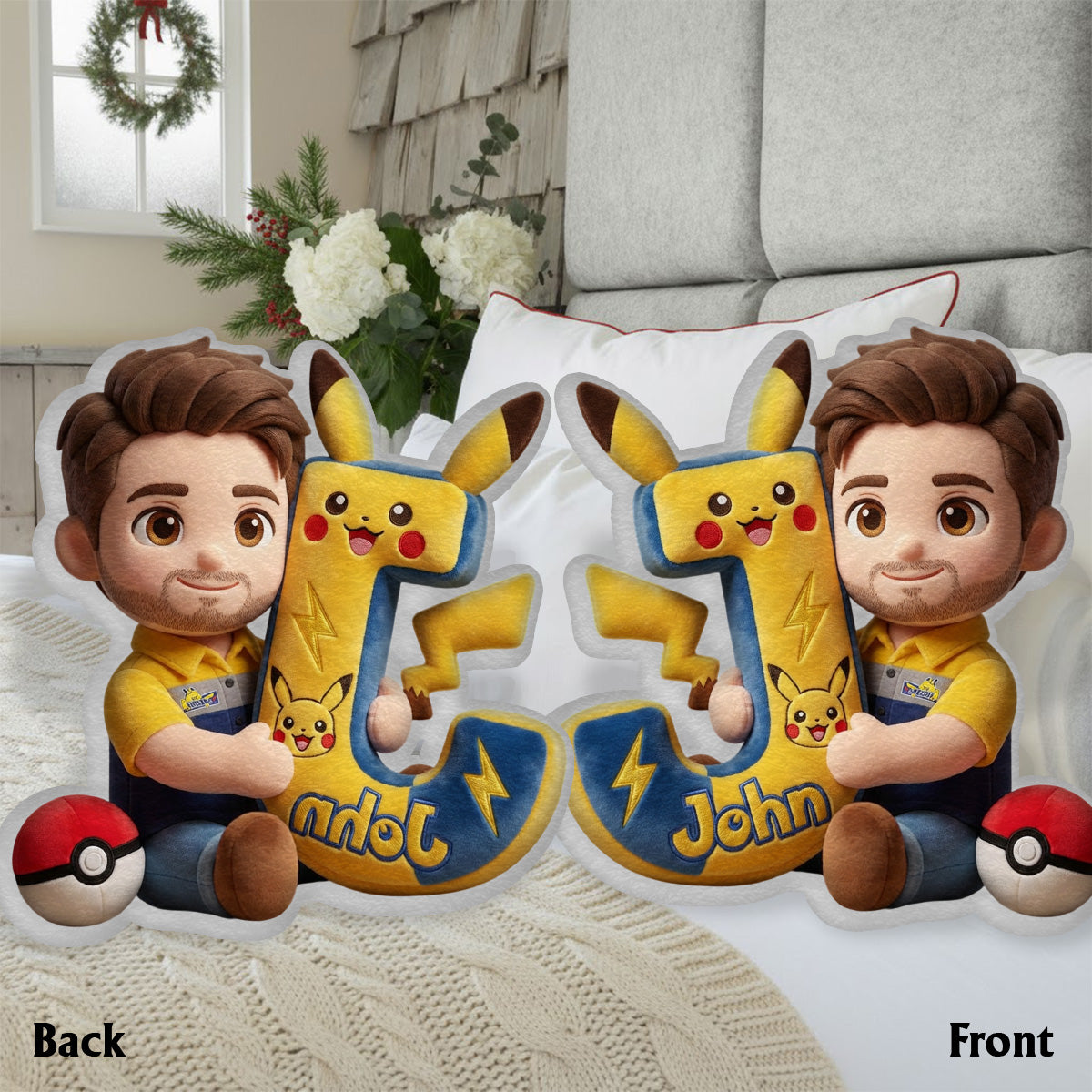 Monster Trainer - Personalized Monster Trainer Faux Fur Shaped Pillow