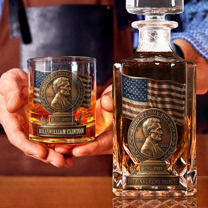 RIP Penny - Personalized Pontoon Whiskey Decanter Set