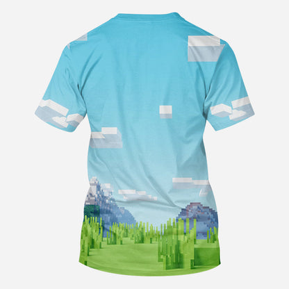 This Dad Belongs To - Personalized Block World All Over Shirt