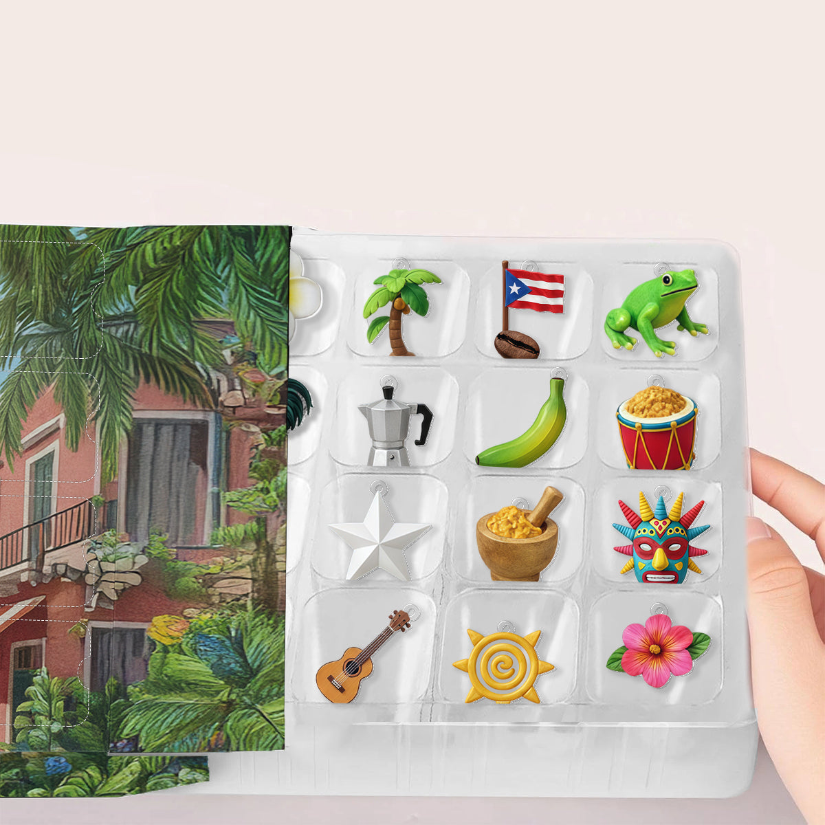Puerto Rico Advent Calendar 2025 - Personalized Expats Advent Calendar With Ornaments