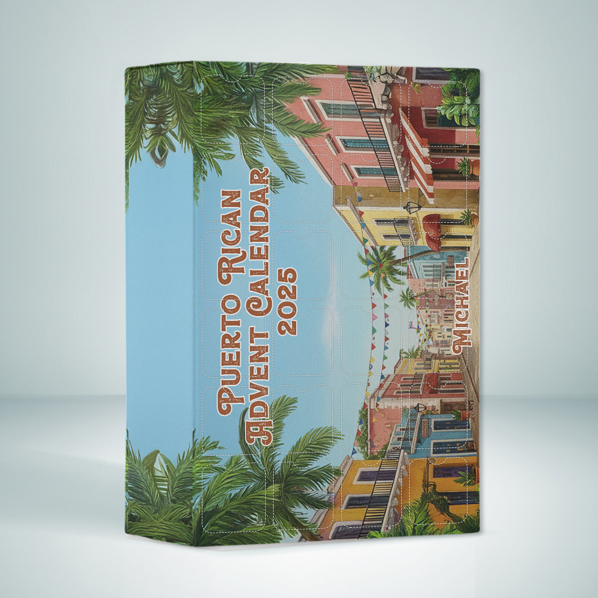 Puerto Rico Advent Calendar 2025 - Personalized Expats Advent Calendar With Ornaments