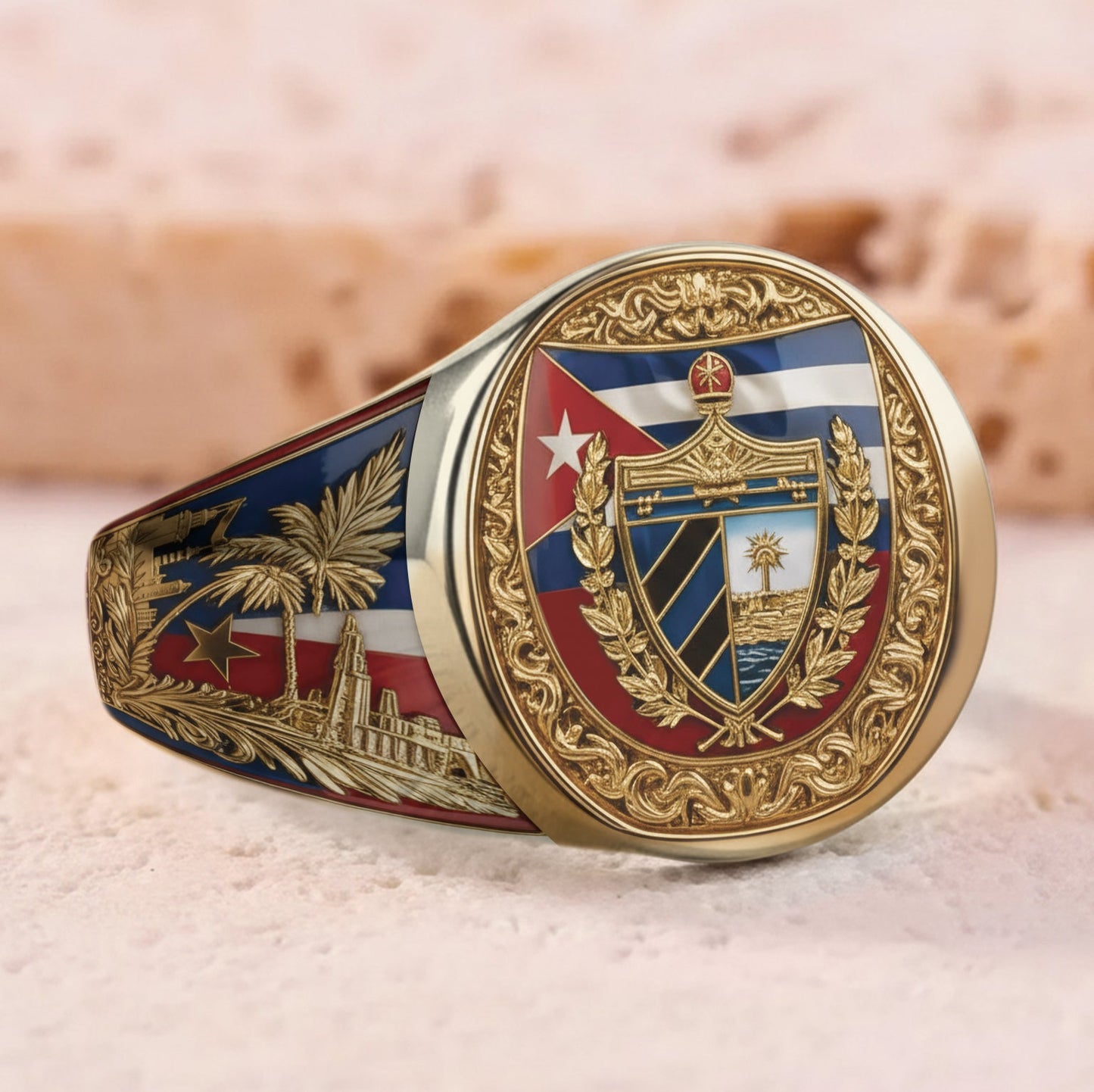 Proud Cuba - Personalized Expats Signet Ring