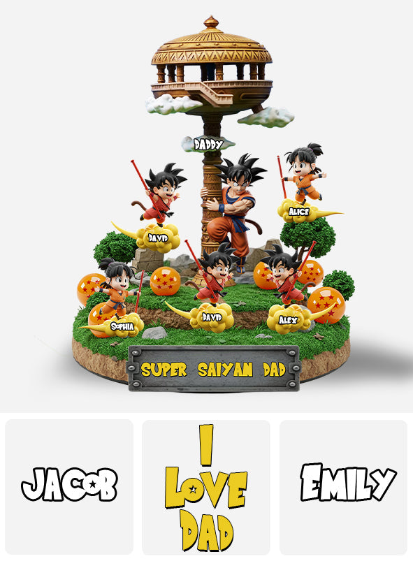 Strong Dad - Personalized Seven Balls Custom Shaped Acrylic Plaque