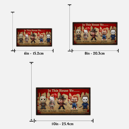 In This House - Personalized Horror Character 2 Layered Wood Sign / Wood Plaque