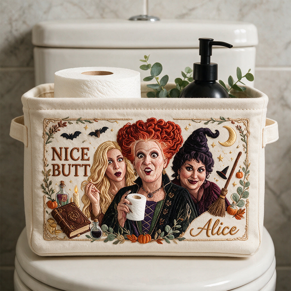 Nice Butt - Personalized Three Witches Rectangle Storage Basket