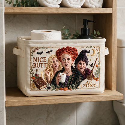 Nice Butt - Personalized Three Witches Rectangle Storage Basket