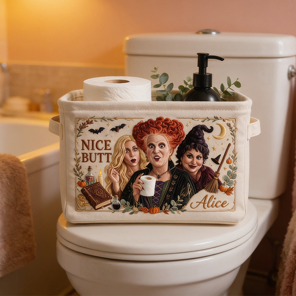Nice Butt - Personalized Three Witches Rectangle Storage Basket