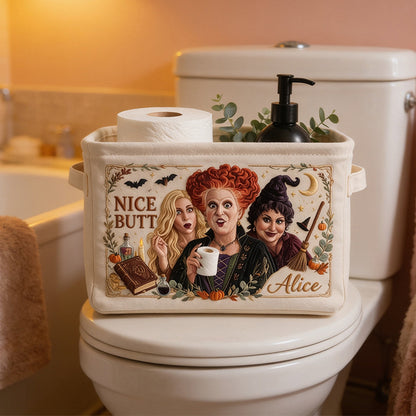 Nice Butt - Personalized Three Witches Rectangle Storage Basket