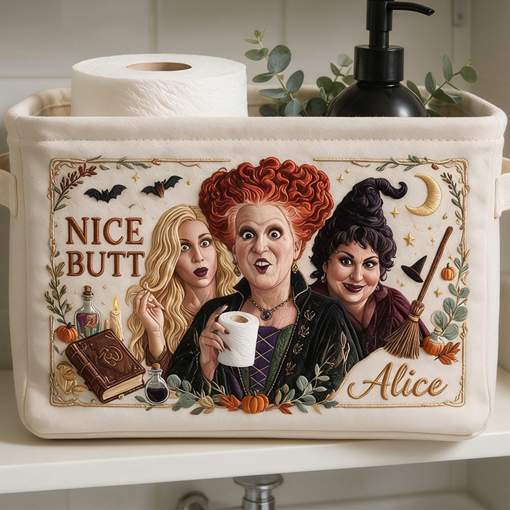 Nice Butt - Personalized Three Witches Rectangle Storage Basket