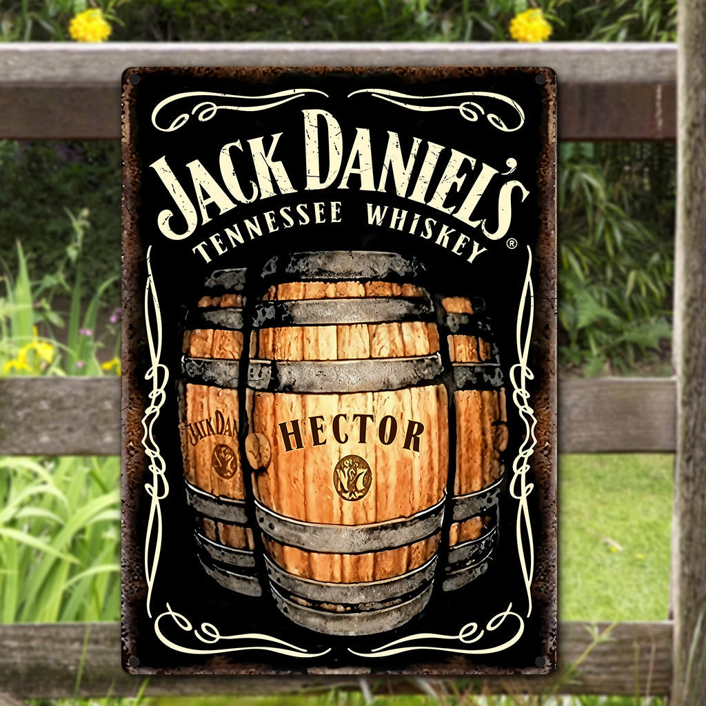 Rustic Sign For Whiskey Lover - Personalized Whisky Rectangle Metal Sign