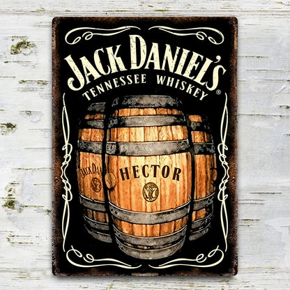 Rustic Sign For Whiskey Lover - Personalized Whisky Rectangle Metal Sign