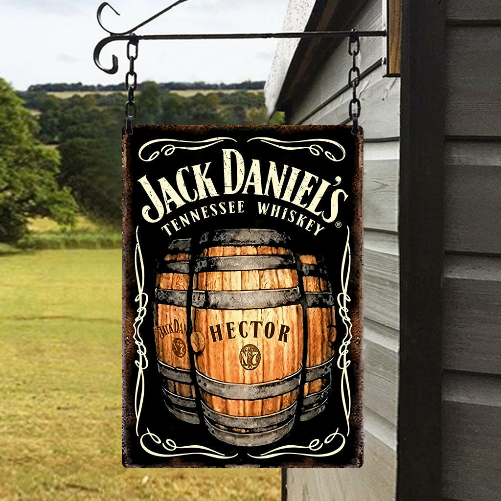 Rustic Sign For Whiskey Lover - Personalized Whisky Rectangle Metal Sign