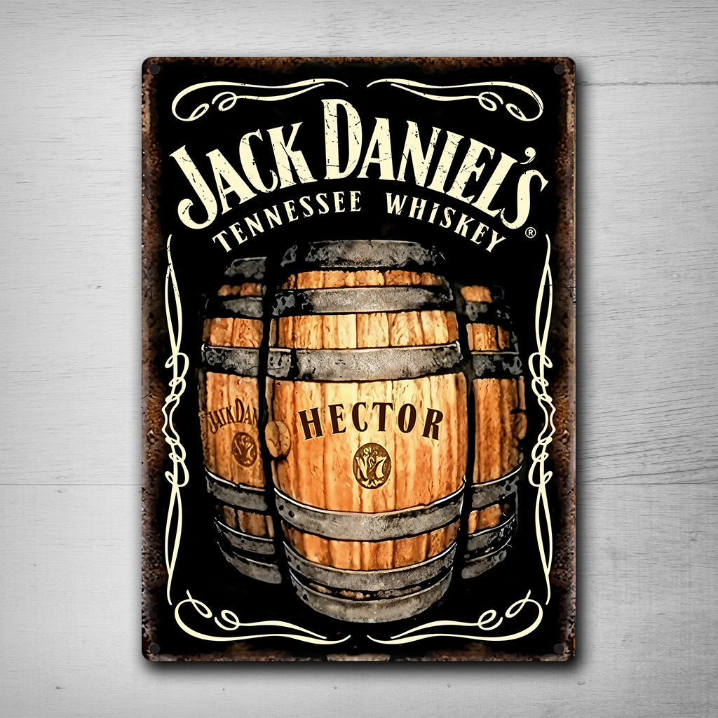 Rustic Sign For Whiskey Lover - Personalized Whisky Rectangle Metal Sign
