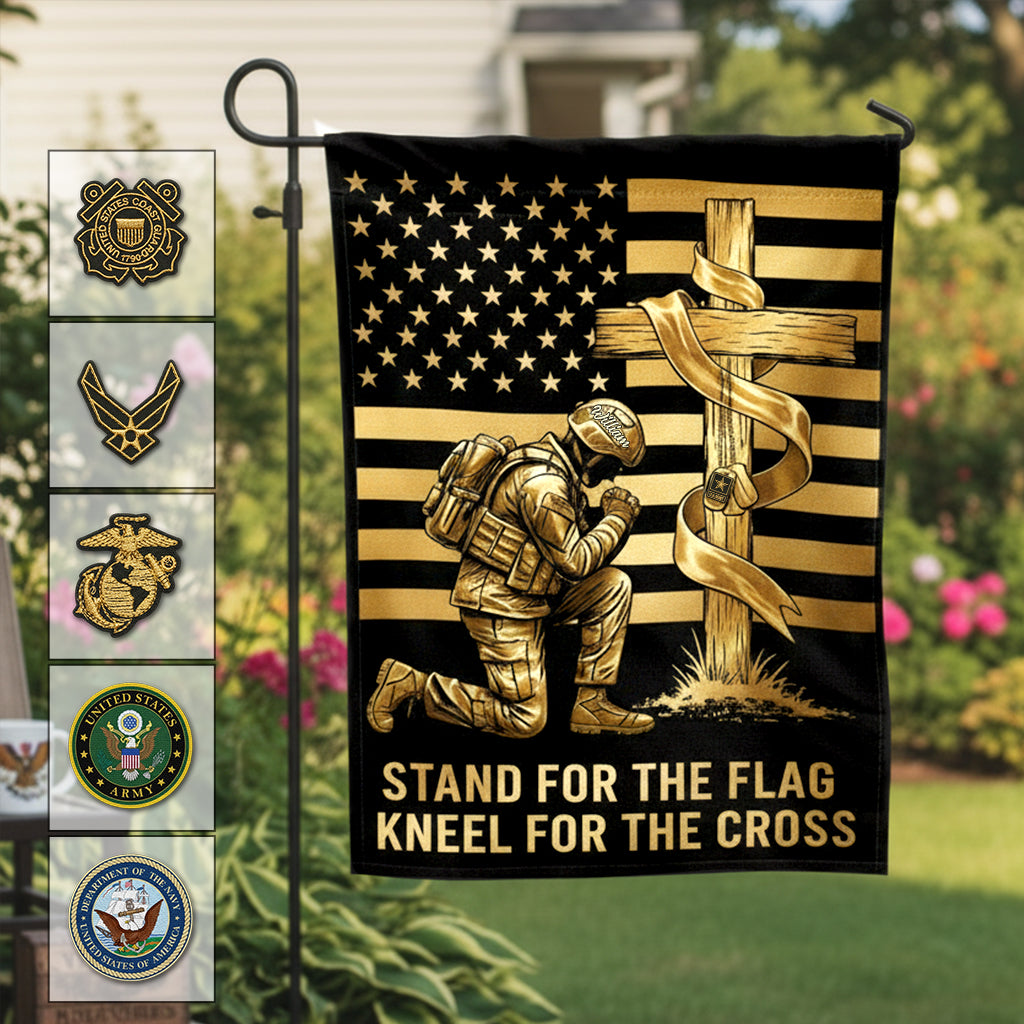 Military Faith - Personalized Veteran Garden Flag