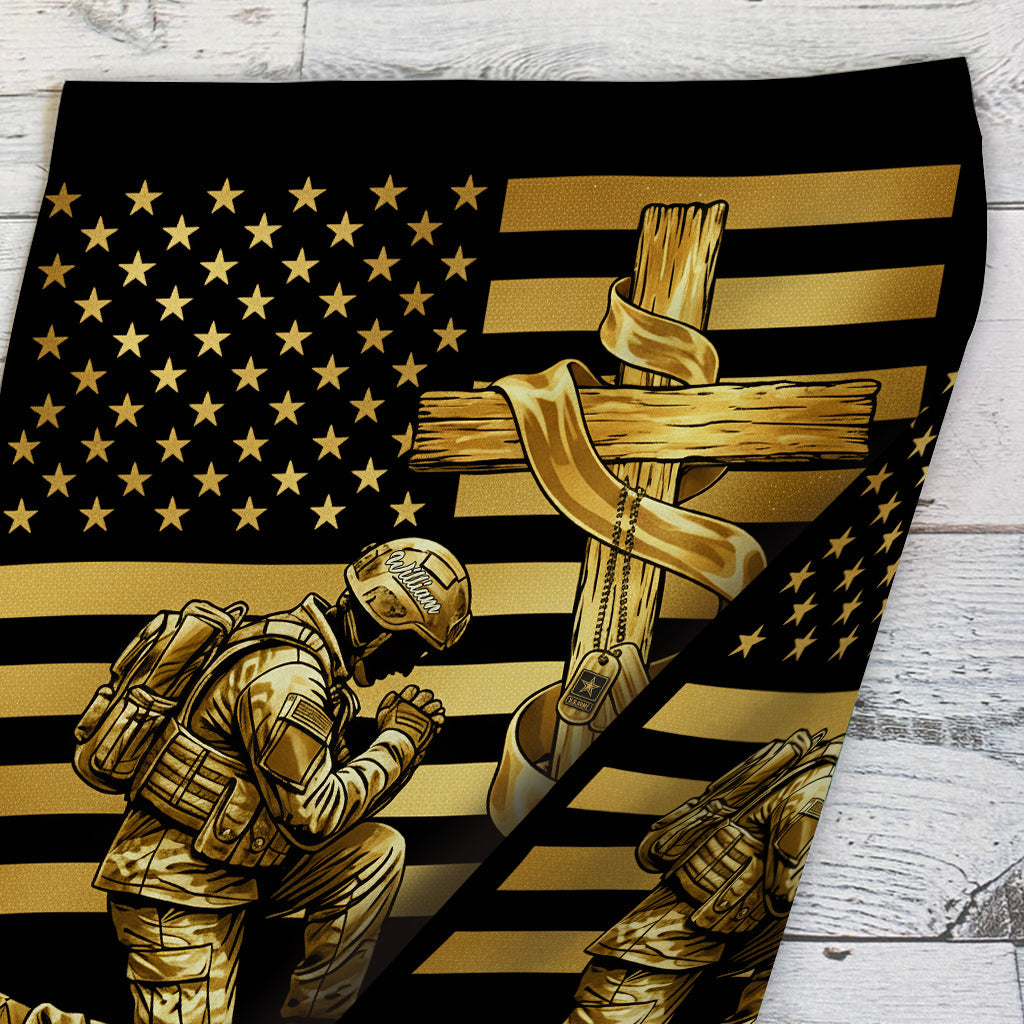 Military Faith - Personalized Veteran Garden Flag
