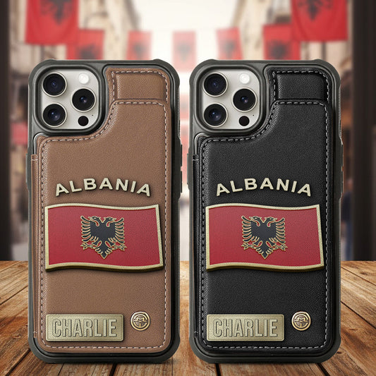 Proud Albania - Personalized Expats Wallet Phone Case
