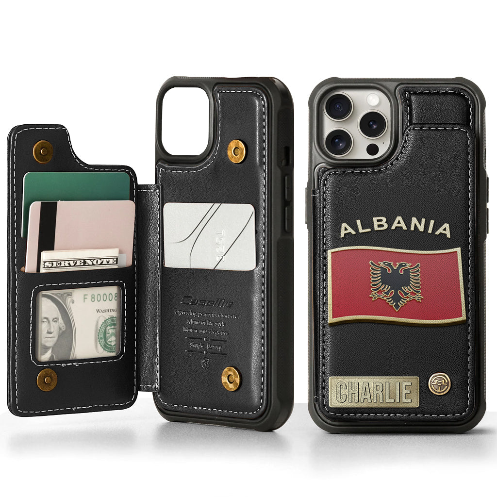 Proud Albania - Personalized Expats Wallet Phone Case