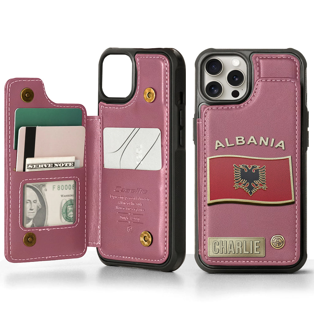 Proud Albania - Personalized Expats Wallet Phone Case