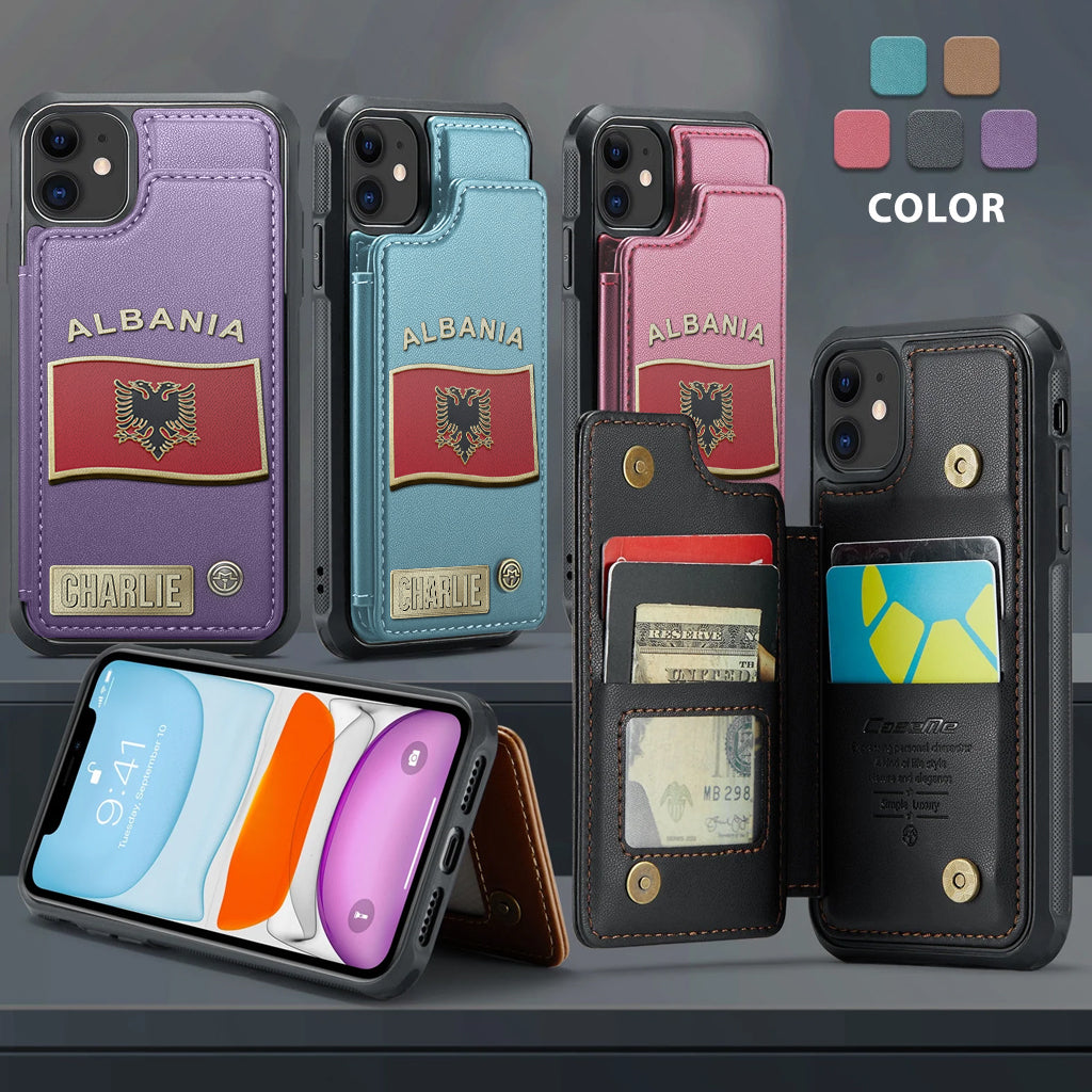 Proud Albania - Personalized Expats Wallet Phone Case