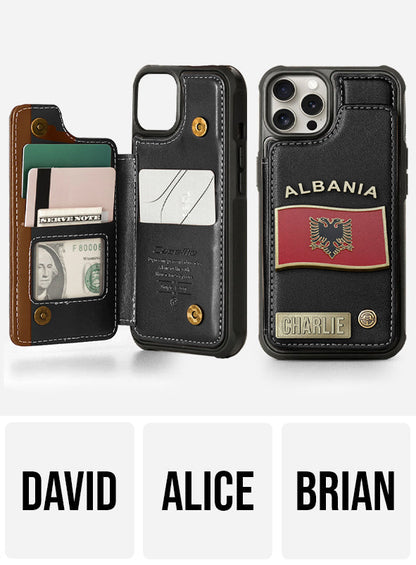 Proud Albania - Personalized Expats Wallet Phone Case