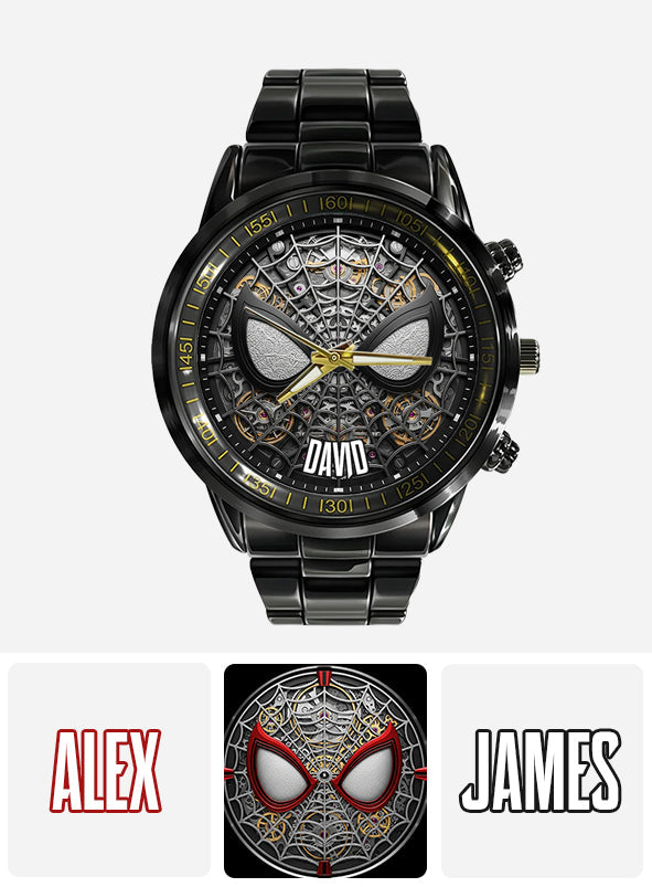 Cool Spider Mask - Personalized Marvelous Universe Hand Watch