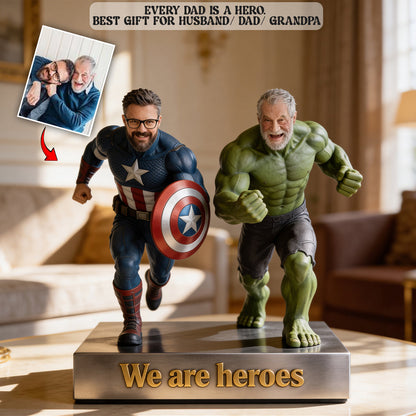 Father Gift, Funny Father Gift - Personalized Marvelous Universe Custom Shaped Acrylic Plaque