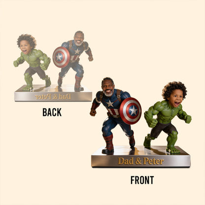 Father Gift, Funny Father Gift - Personalized Marvelous Universe Custom Shaped Acrylic Plaque