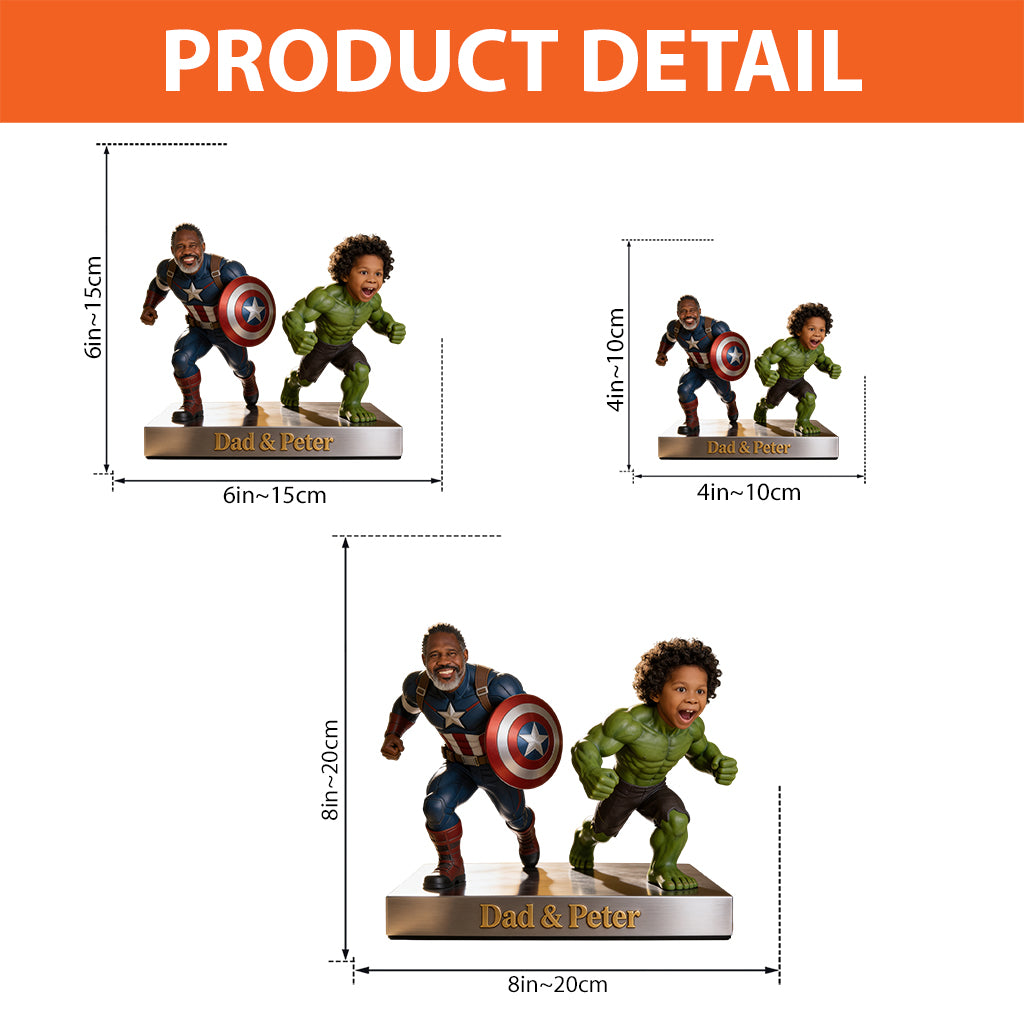 Father Gift, Funny Father Gift - Personalized Marvelous Universe Custom Shaped Acrylic Plaque