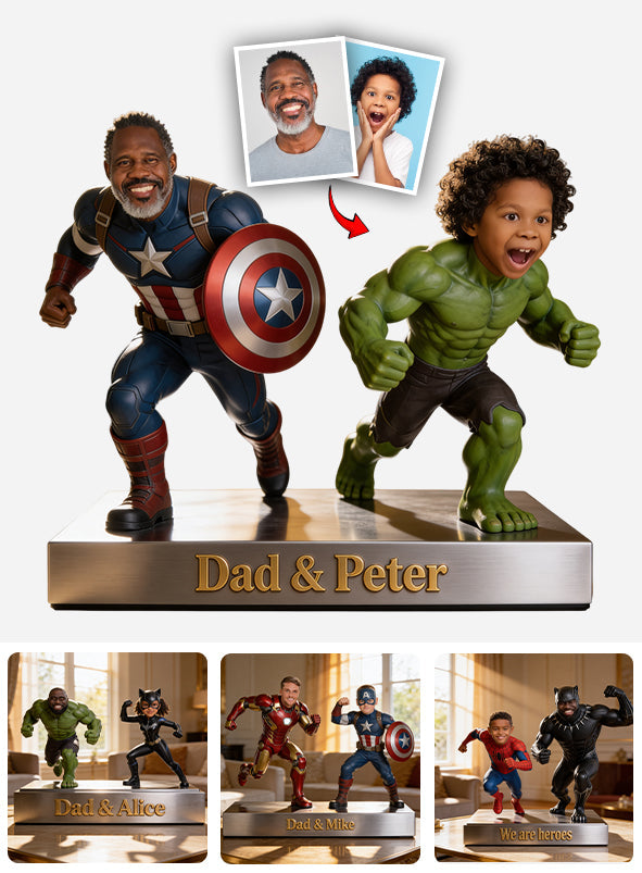 Father Gift, Funny Father Gift - Personalized Marvelous Universe Custom Shaped Acrylic Plaque
