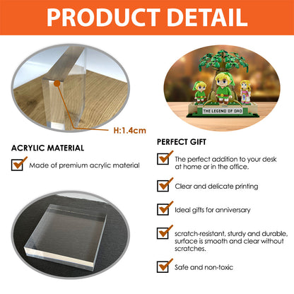 The Legend Of Dad - Personalized The Hero's Legend Custom Shaped Acrylic Plaque