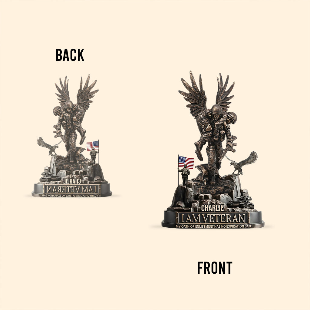 I Am Veteran My Oath of Enlistment Has No Expiration Date - Personalized Veteran Custom Shaped Acrylic Plaque