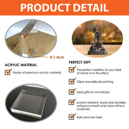 I Am Veteran My Oath of Enlistment Has No Expiration Date - Personalized Veteran Custom Shaped Acrylic Plaque