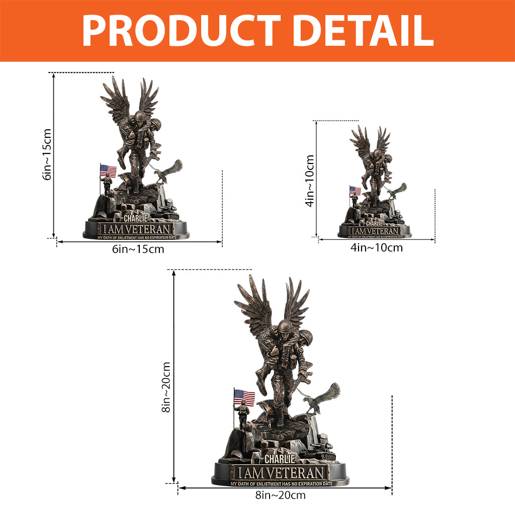 I Am Veteran My Oath of Enlistment Has No Expiration Date - Personalized Veteran Custom Shaped Acrylic Plaque