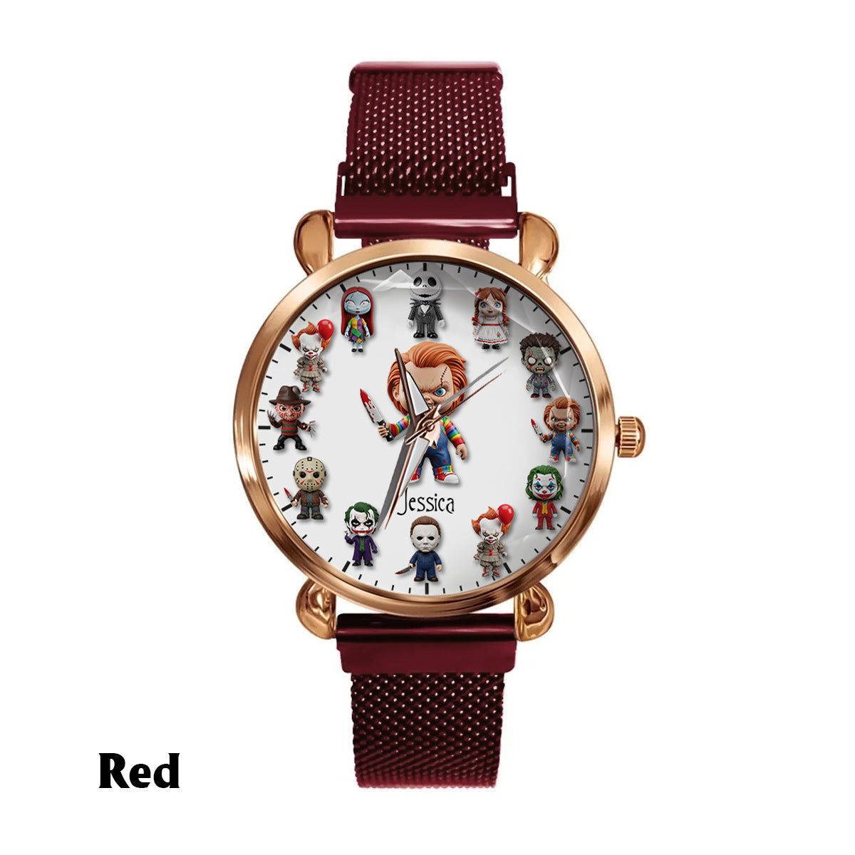 Just A Girl Who Loves Horror Movies - Personalized Women Hand Watch