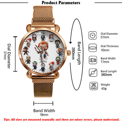 Just A Girl Who Loves Horror Movies - Personalized Women Hand Watch