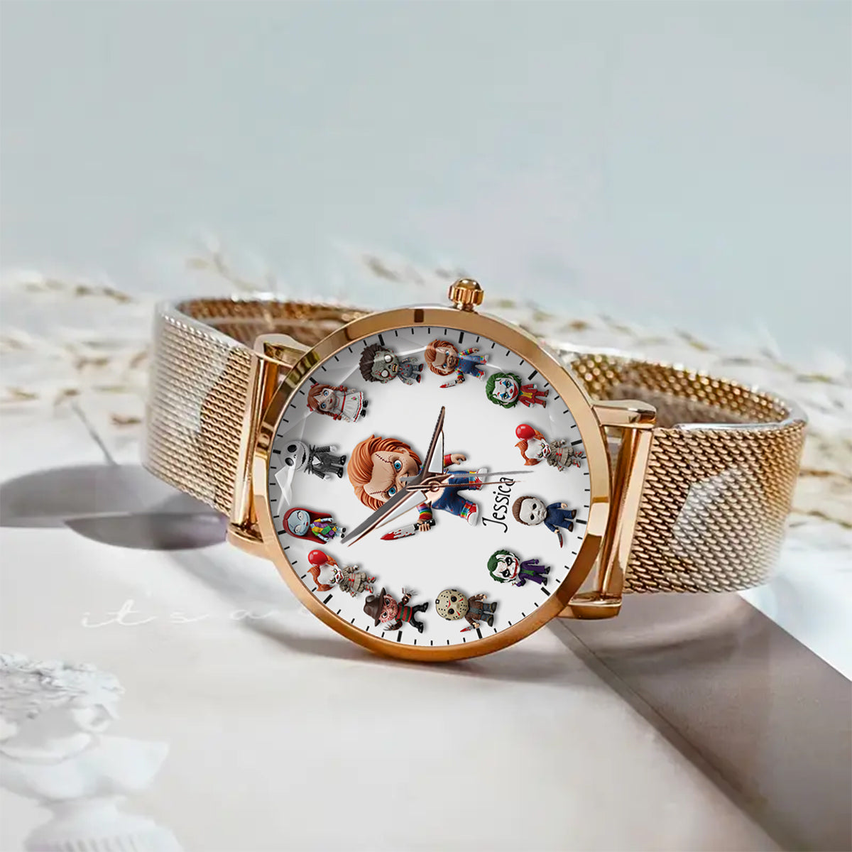 Just A Girl Who Loves Horror Movies - Personalized Women Hand Watch