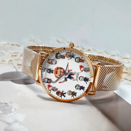 Just A Girl Who Loves Horror Movies - Personalized Women Hand Watch