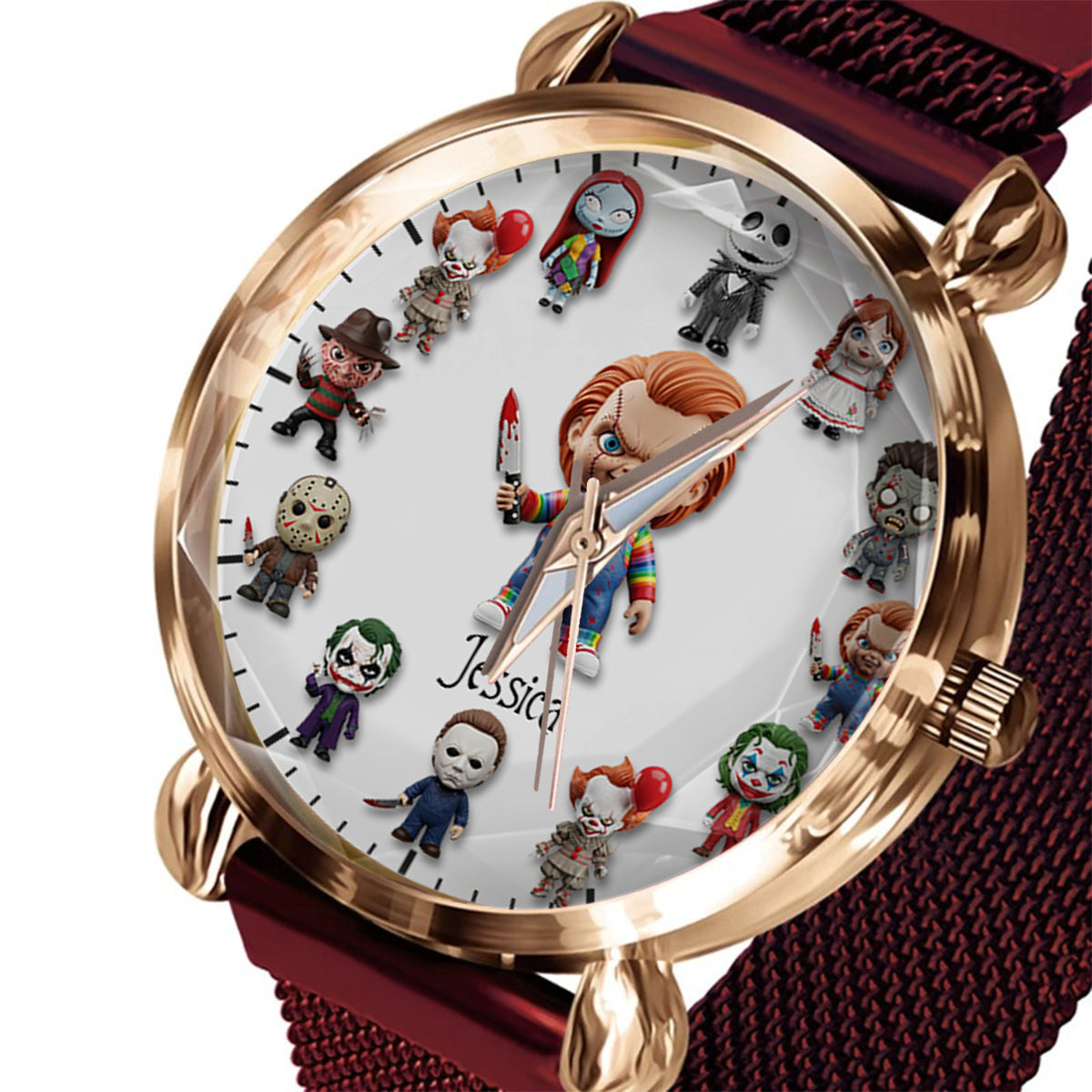 Just A Girl Who Loves Horror Movies - Personalized Women Hand Watch