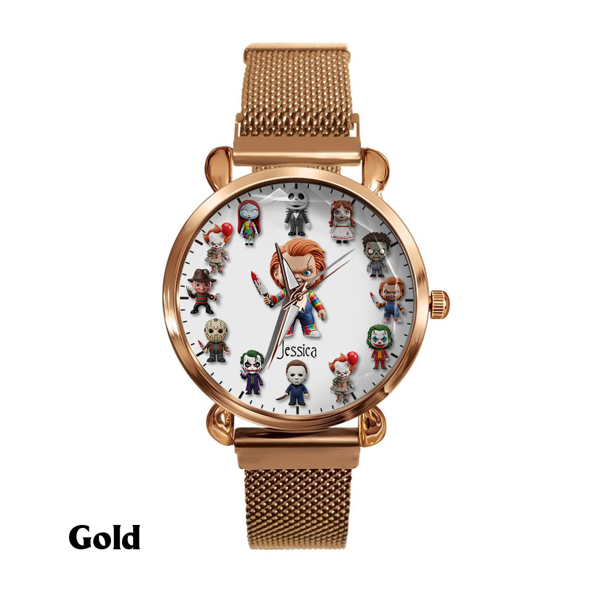 Just A Girl Who Loves Horror Movies - Personalized Women Hand Watch