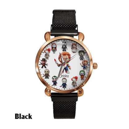 Just A Girl Who Loves Horror Movies - Personalized Women Hand Watch
