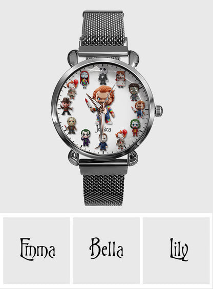 Just A Girl Who Loves Horror Movies - Personalized Women Hand Watch