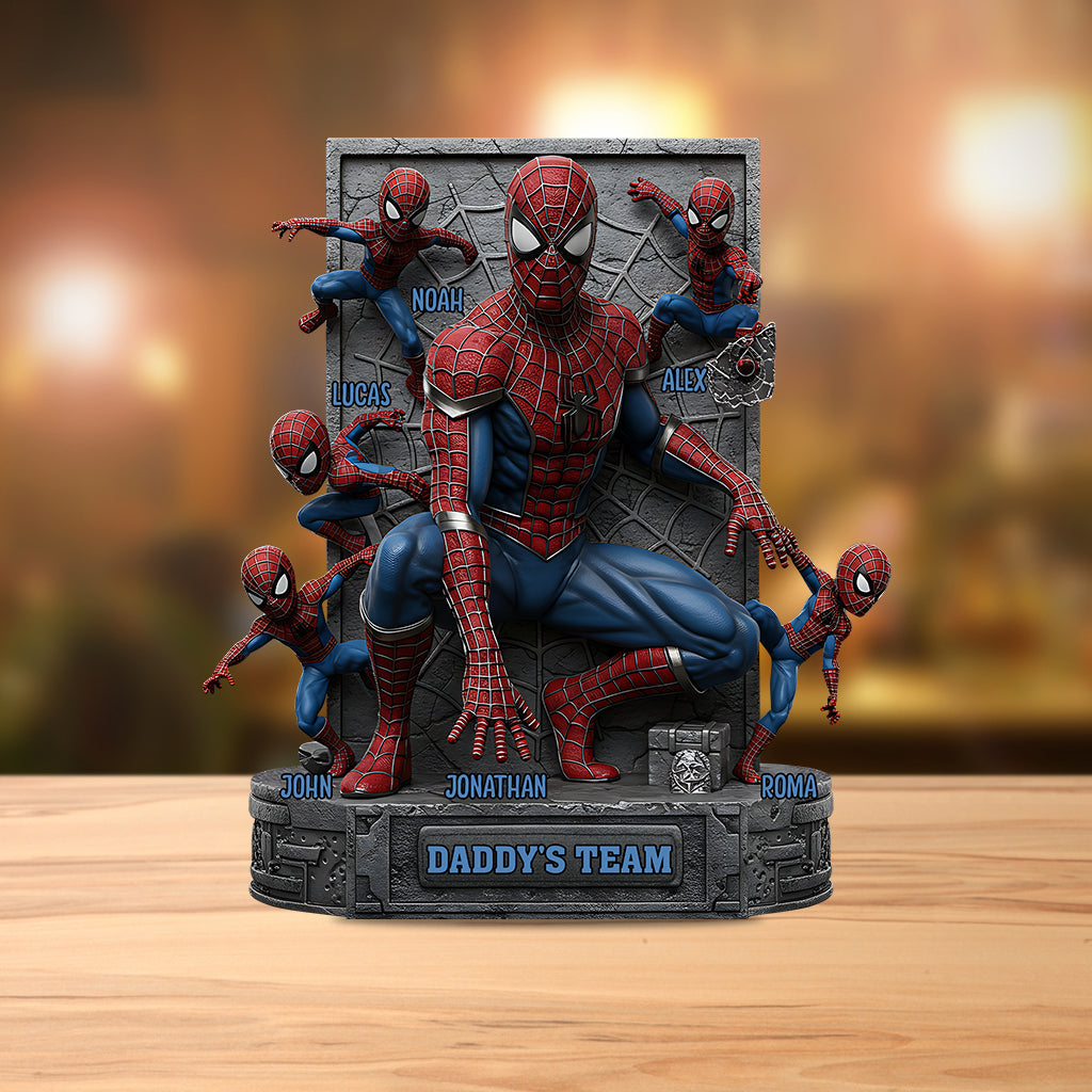 The Best Team - Personalized Father Custom Shaped Acrylic Plaque